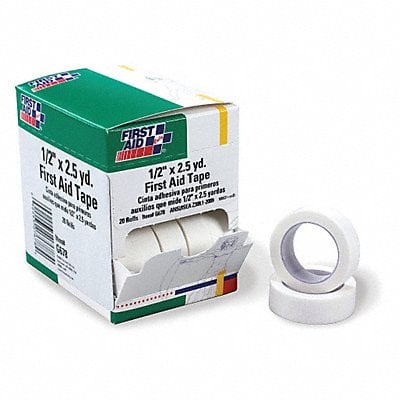 First Aid Tape Wht 1/2inW 2-1/2yd. PK20 MPN:40JH09