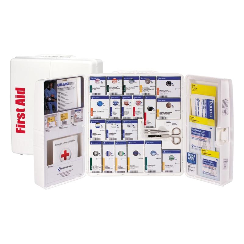 First Aid Only ANSI 2015 SmartCompliance Class A+ First Aid Station, 14inH x 13inW x 4-1/8inD MPN:90608