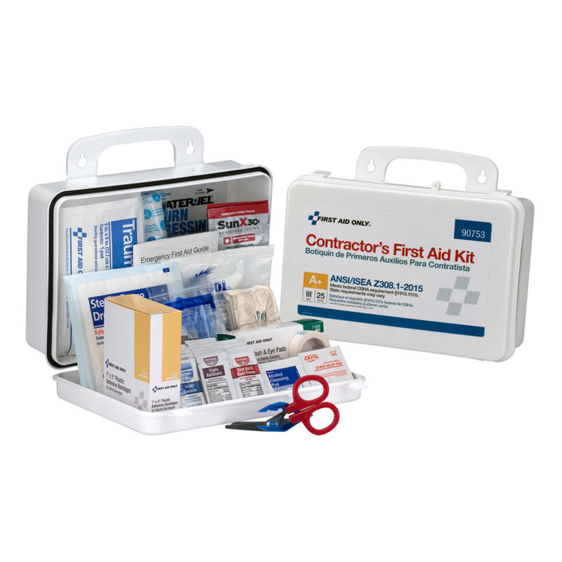 First Aid Only 25-Person Contractor First Aid Kit, White, 128 Pieces (Min Order Qty 2) MPN:90753