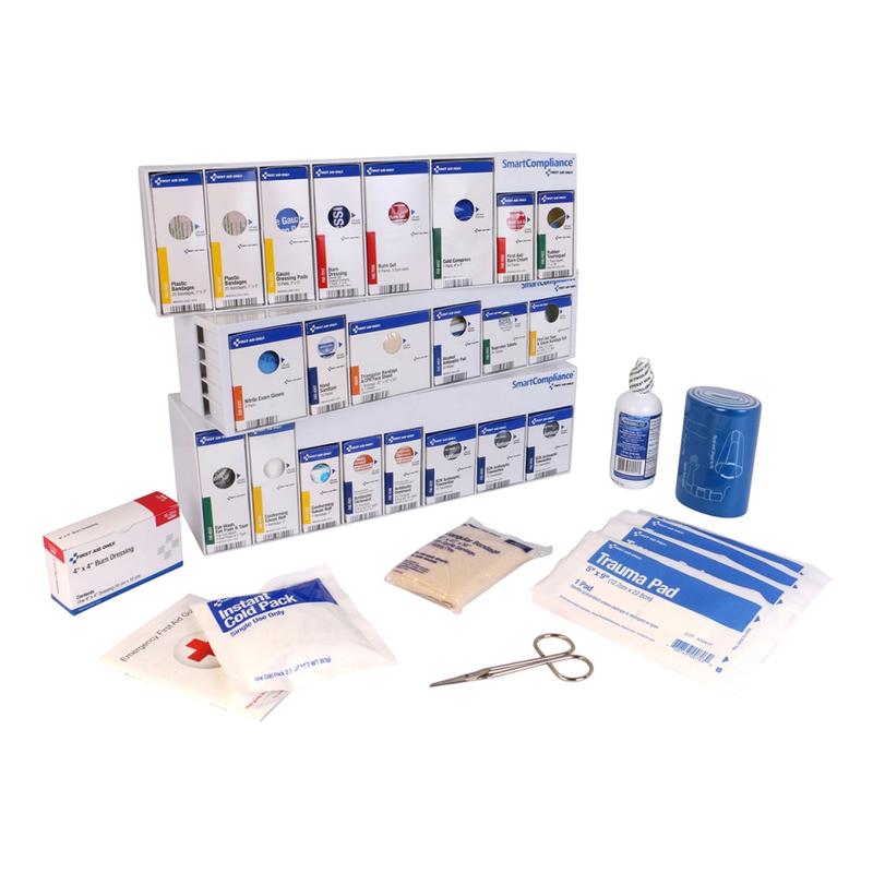 First Aid Only Smart Compliance 50-Person RetroFit Grid With Medications, 7-1/2inH x 14-3/4inW x 12inD MPN:91123