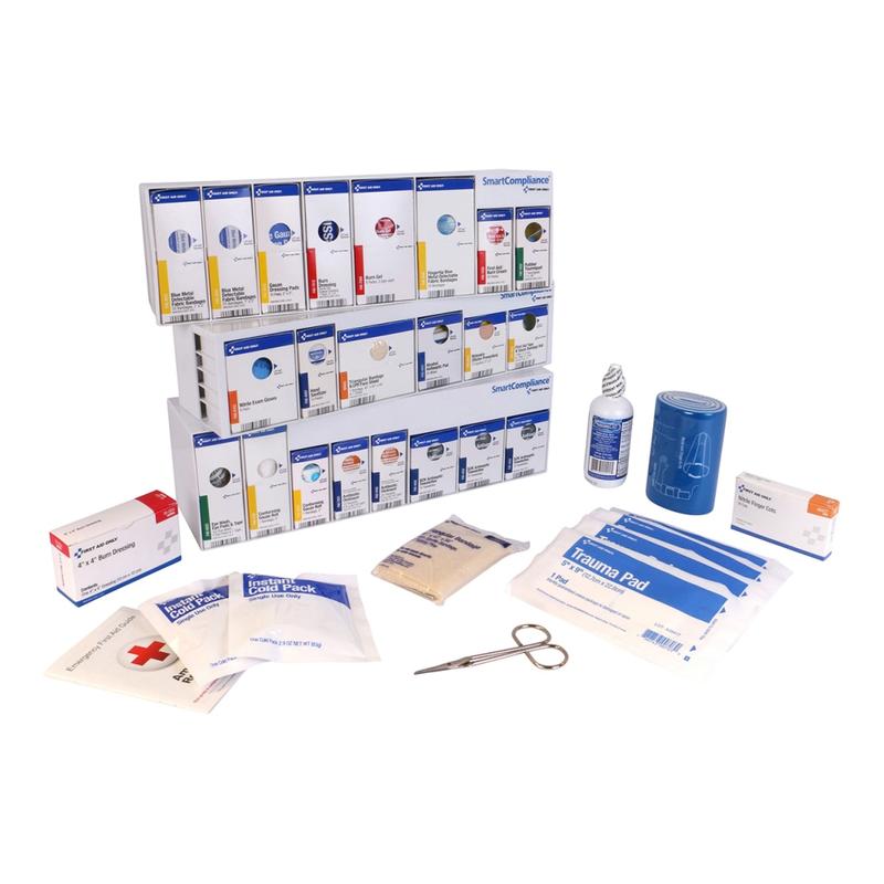 First Aid Only Smart Compliance 50-Person Food Service RetroFit Grid Without Medication, 7-1/2inH x 14-3/4inW x 12inD MPN:91132