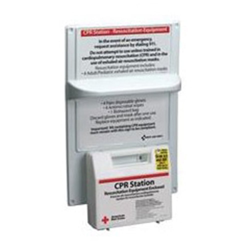 First Aid Only Bilingual CPR Station, 12inH x 6inW x 1/2inD, White MPN:9145-RC