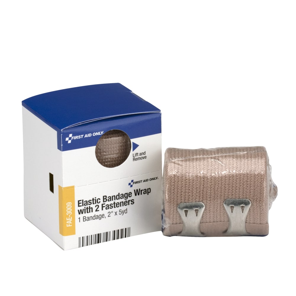 First Aid Only Elastic Bandage Wrap, 2in x 5 Yards, Latex-Free (Min Order Qty 14) MPN:FAE3009