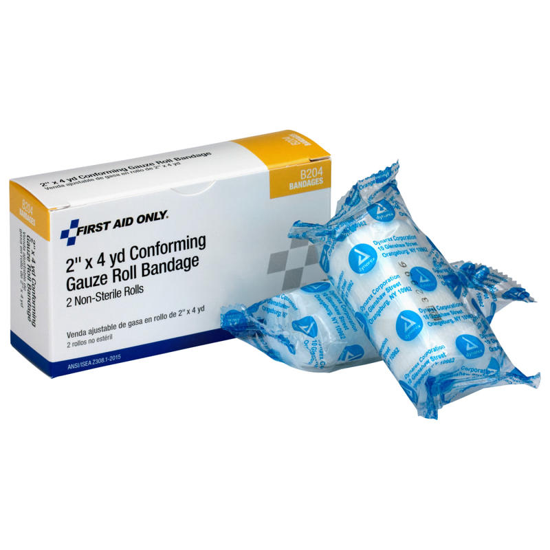 First Aid Only Nonsterile Gauze Rolls, 2in, White, Pack Of 2 (Min Order Qty 16) MPN:B204
