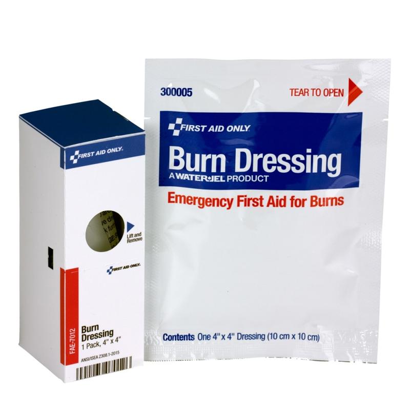 First Aid Only SmartCompliance Burn Dressing Refill, 4in x 4in, White (Min Order Qty 9) MPN:FAE7012