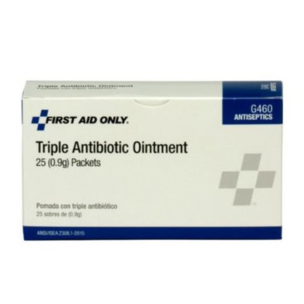 First Aid Only Triple Antibiotic Ointment, 0.9-Oz Packets, Box Of 25 Packets MPN:G460