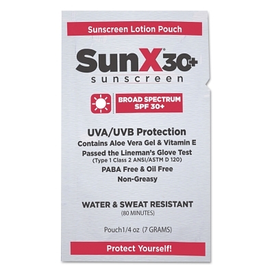 Sunscreen Lotion Packs 1BX=300PACKS of Sunscreen MPN:18-399