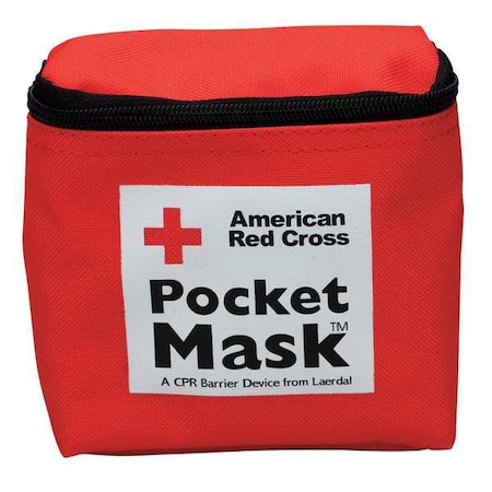 CPR Pocket Mask, Adult, Red, 4 Pieces MPN:363015