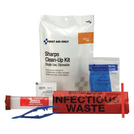 Sharps Clean Up Kit, 8-27/64 in. L, White MPN:90538