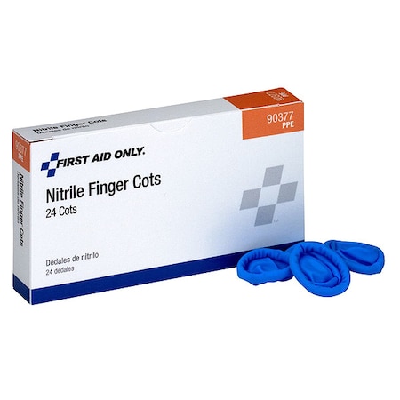 Finger Cots, Nitrile, 0.09 mm Thickness, Blue, Universal, 24 PK MPN:90377