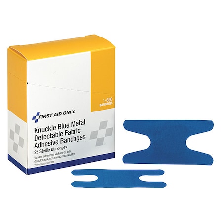 Blue Mtl Detectable Fabric Knuckle Bndgs 25/Bx MPN:1-690