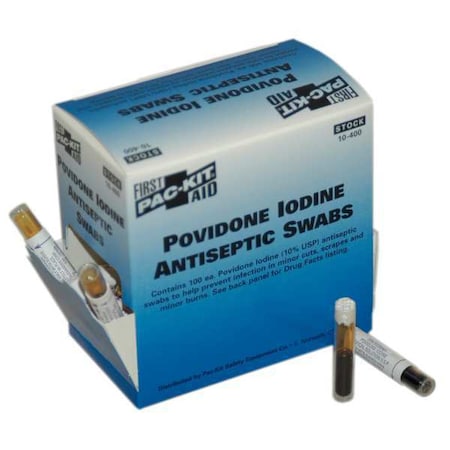 Pvp Iodine Swabs 100/Box MPN:10-400