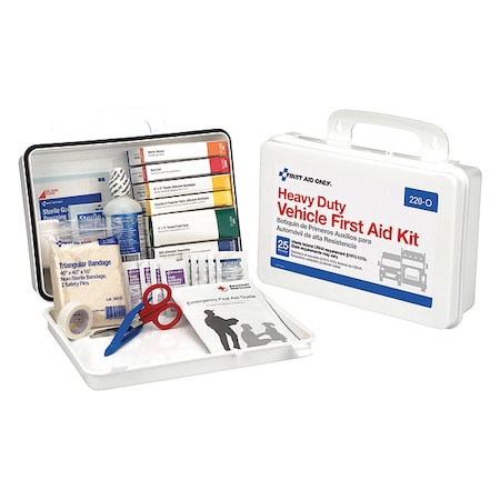 25 Person Vehicle Firstaid Kit Plastic Case MPN:220-O