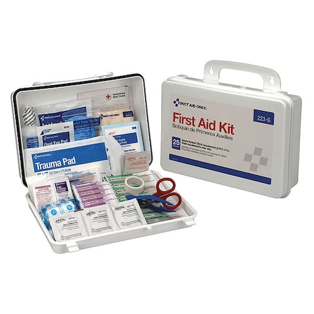 25 Person First Aid Kit Plastic Case MPN:223-G