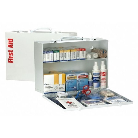 2 Shelf First Aid Ansi A+ Metal Cab With Meds MPN:90572