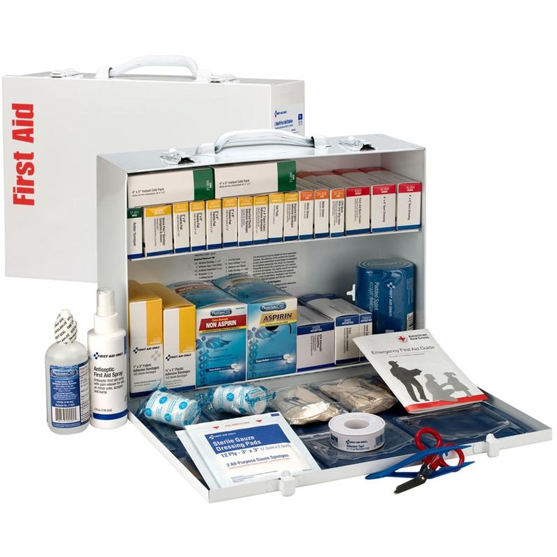 2 Shelf First Aid Ansi B+ Metal Cab With Meds MPN:90573