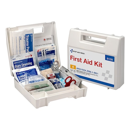25 Person Ansi 2021 Class A Plastic First Aid K MPN:91326