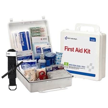 50 Person Ansi 2021 Class B Plastic First Aid K MPN:91332