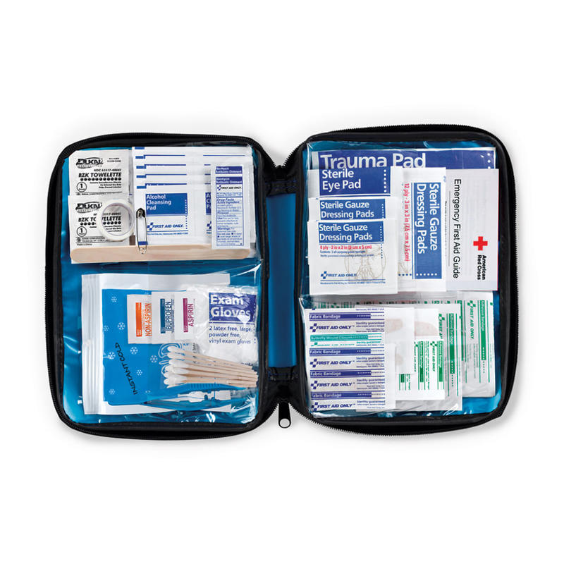 130-Pc Home & Office First Aid Kit Fabric Pouch MPN:FAO-428