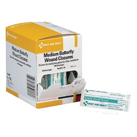Butterfly Wound Closures Medium 100/Box MPN:G135
