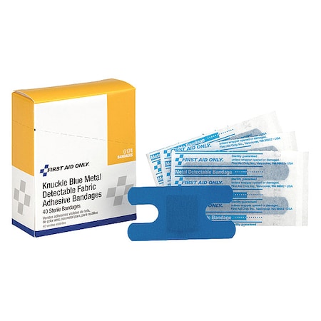 Blue Metal Detectable Fabric Knuckle Bandages 4 MPN:G174