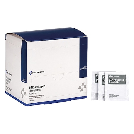Bzk Antiseptic Wipes 100/Box MPN:J308-002