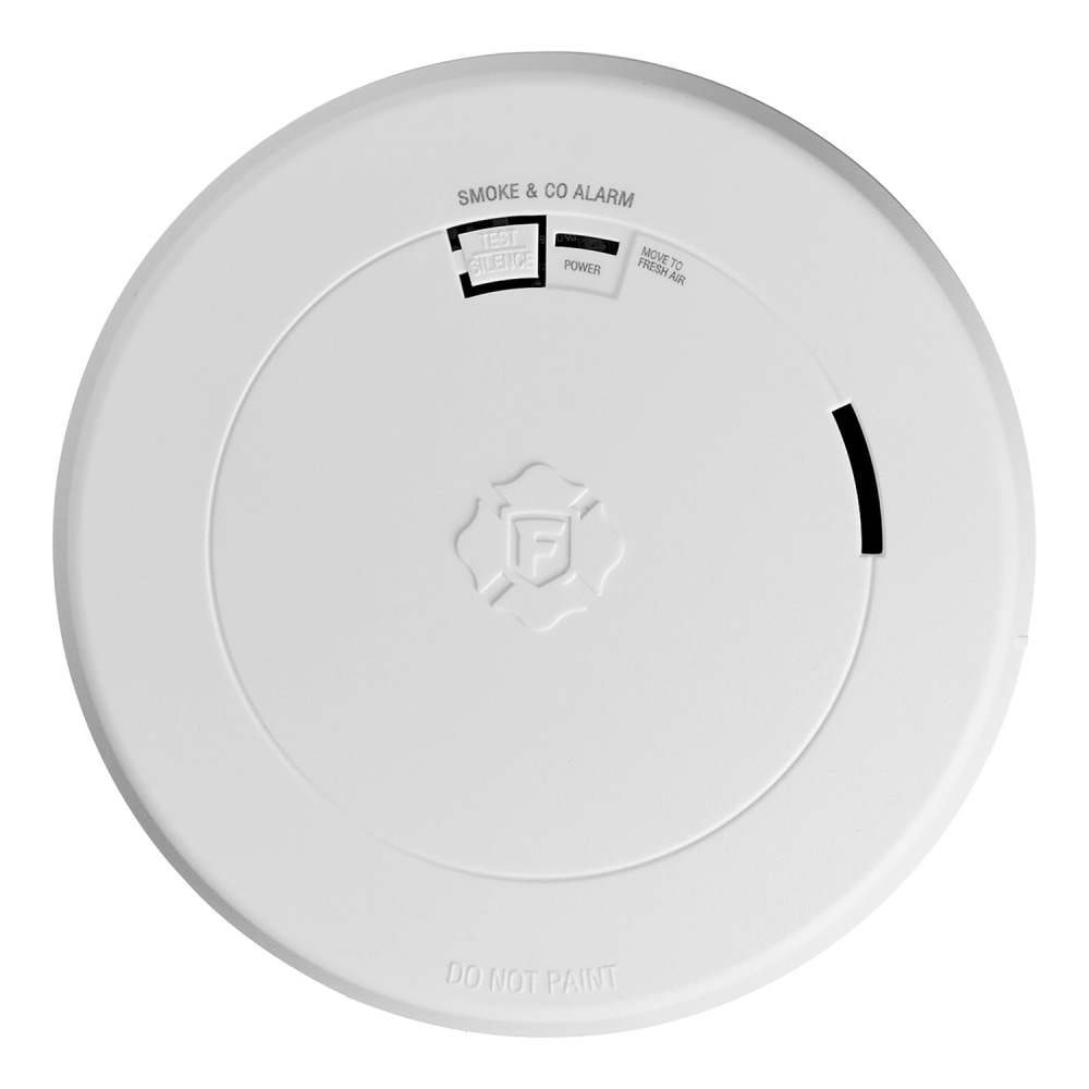 First Alert Sealed 10-Year-Battery 2-In-1 Smoke And CO Alarm With Slim Profile, 6-3/4inL x 8-1/2inW x 1-1/2inH, White MPN:1046796