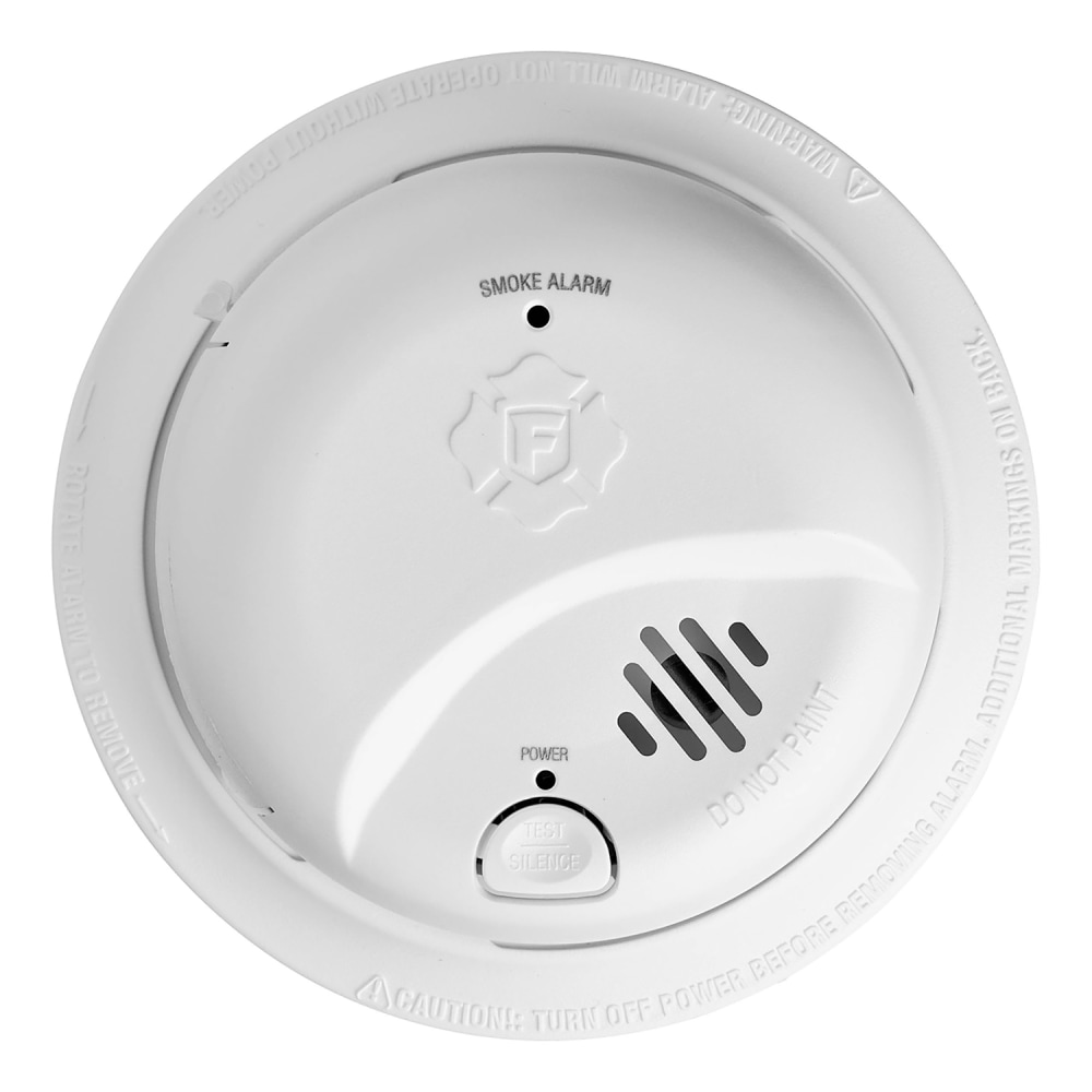 First Alert Battery-Operated Smoke Alarm, 8-1/2inH x 6-1/2inW x 3-1/8inD, White MPN:1046827