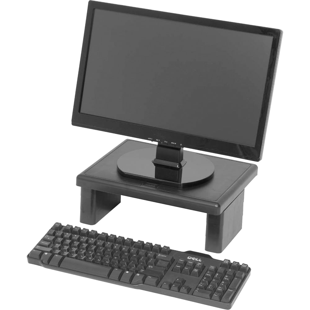 DAC Height Adjustable LCD/TFT Monitor Riser - 66 lb Load Capacity - Flat Panel Display Type Supported - 4.8in Height x 13in Width x 10.5in Depth - Black (Min Order Qty 3) MPN:02161