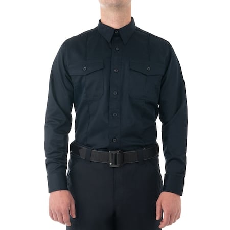 Long Sleeve Shirt, 100% Tough Cotton™, Button, Zipper, 4 Pocket(s), Midnight Navy, M MPN:111009