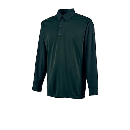 Long Sleeve Shirt, 35% Cotton, 65% Polyester, Button, 0 Pocket(s), Spruce Green, XS MPN:111015