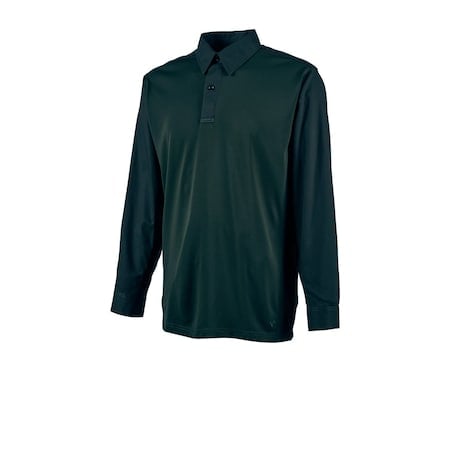 Long Sleeve Shirt, 35% Cotton, 65% Polyester, Button, 0 Pocket(s), Spruce Green, XXL MPN:111015