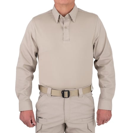 Long Sleeve Shirt, 35% Cotton, 65% Polyester, Button, 0 Pocket(s), Khaki, 4XL MPN:111015