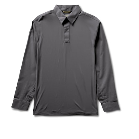 Long Sleeve Shirt, 35% Cotton, 65% Polyester, Button, 0 Pocket(s), Wolf Gray, L MPN:111015