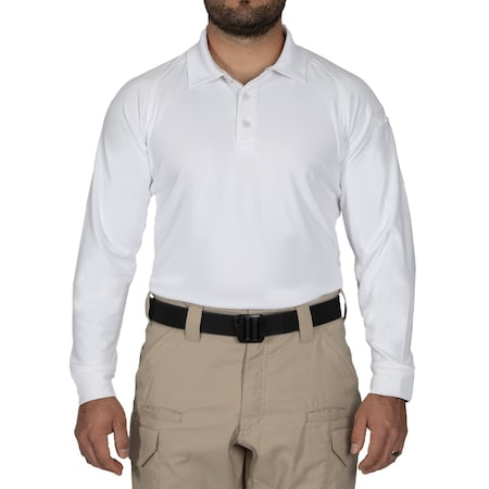 PERFORMANCE POLO LONG SLEEVE, 100% Polyester, Button, 1 Pocket(s), White, 3XL MPN:111503