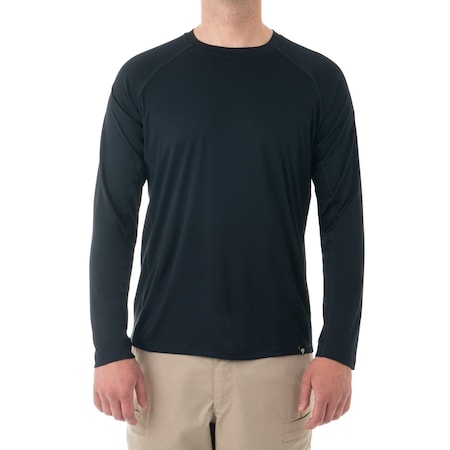 PERFORMANCE TRAINING T-SHIRT LONG SLEEVE, 100% Polyester, Pullover, 0 Pocket(s), Midnight Navy, 3XL MPN:111504