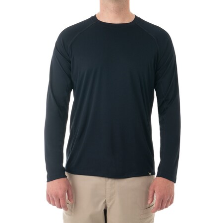 PERFORMANCE TRAINING T-SHIRT LONG SLEEVE, 100% Polyester, Pullover, 0 Pocket(s), Midnight Navy, XL MPN:111504