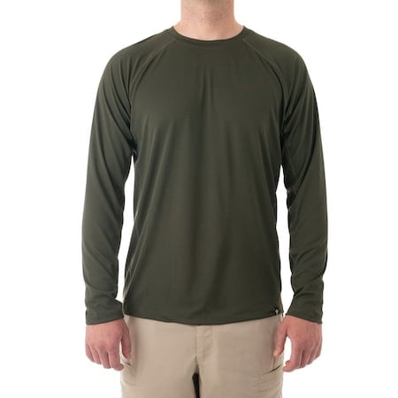 PERFORMANCE TRAINING T-SHIRT LONG SLEEVE, 100% Polyester, Pullover, 0 Pocket(s), Olive Drab Green MPN:111504