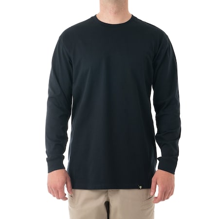 TACTIX COTTON T-SHIRTS LONG SLEEVE, 100% Cotton, Pullover, 0 Pocket(s), Midnight Navy, 2XL MPN:111505