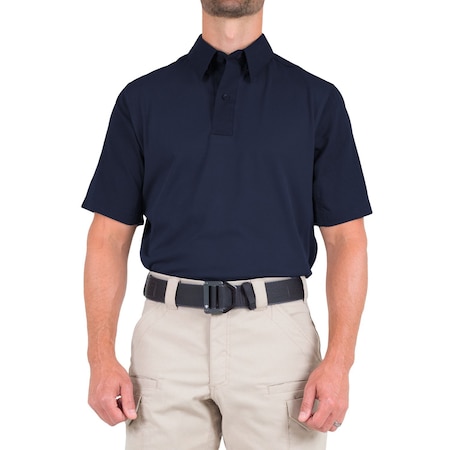 Short Sleeve Shirt, 35% Cotton, 65% Polyester, Button, 0 Pocket(s), Midnight Navy, XS MPN:112012