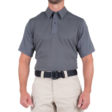 Short Sleeve Shirt, 35% Cotton, 65% Polyester, Button, 0 Pocket(s), Wolf Gray, XL MPN:112012