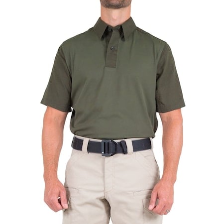Short Sleeve Shirt, 35% Cotton, 65% Polyester, Button, 0 Pocket(s), Olive Drab Green, XL MPN:112012