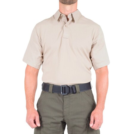 Short Sleeve Shirt, 35% Cotton, 65% Polyester, Button, 0 Pocket(s), Khaki, L MPN:112012
