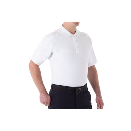 COTTON POLO SHORT SLEEVE, 100% Cotton, Button, 0 Pocket(s), White, 4XL MPN:112508