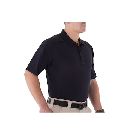 COTTON POLO SHORT SLEEVE, 100% Cotton, Button, 0 Pocket(s), Midnight Navy, XXL MPN:112508