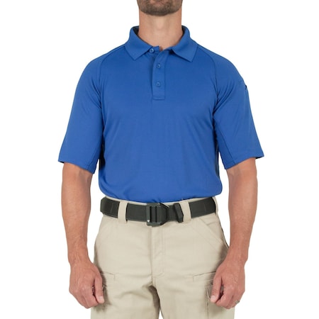 PERFORMANCE POLO SHORT SLEEVE, 100% Polyester, Button, 1 Pocket(s), Royal Blue, XL MPN:112509