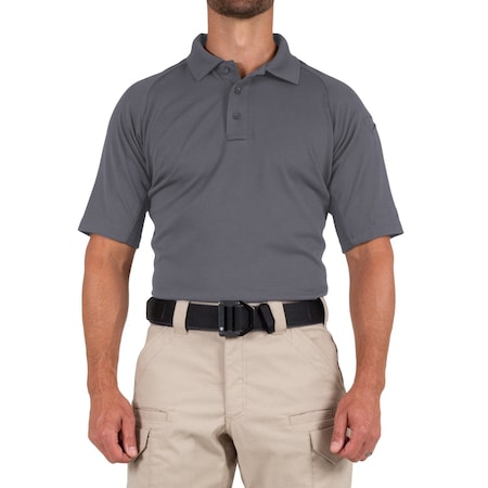 PERFORMANCE POLO SHORT SLEEVE, 100% Polyester, Button, 1 Pocket(s), Wolf Gray, L MPN:112509