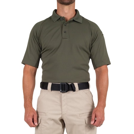 PERFORMANCE POLO SHORT SLEEVE, 100% Polyester, Button, 1 Pocket(s), Olive Drab Green, L MPN:112509
