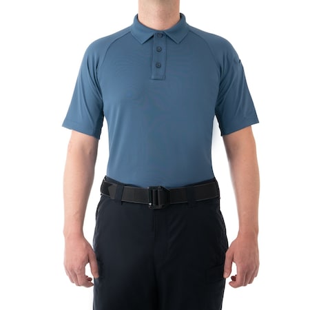 PERFORMANCE POLO SHORT SLEEVE, 100% Polyester, Button, 1 Pocket(s), French Blue, XXL MPN:112509
