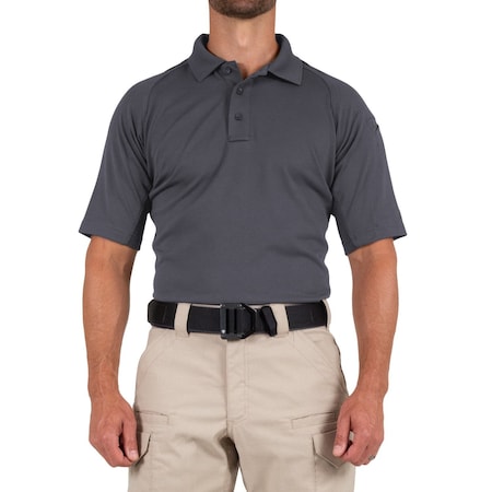 PERFORMANCE POLO SHORT SLEEVE, 100% Polyester, Button, 1 Pocket(s), Asphalt, L MPN:112509